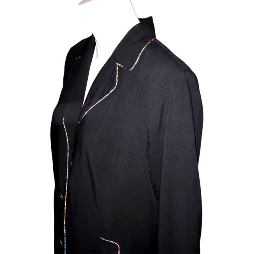 Dialogue women's black jacket with floral touches Size 16 - Picture 12 of 14